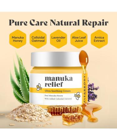 Manuka Relief Cream for Eczema Prone Dry Skin | Soothing Ointment with Colloidal Oatmeal & Manuka Honey | Plant-Based Formula for Kids, Adults & Baby - Buy Online on GoSupps.com