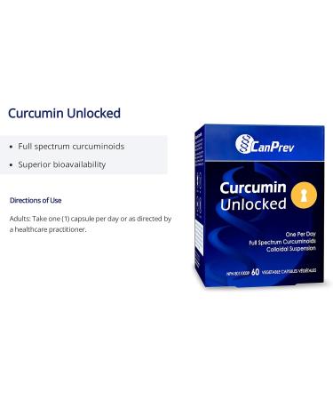 CanPrev - Curcumin Unlocked 60 v-caps - Provides Curcuminoids with Enhanced Bioavailability for Use as Antioxidants - Full Spectrum Curcuminoids Colloidal Suspension - Buy Online on GoSupps.com