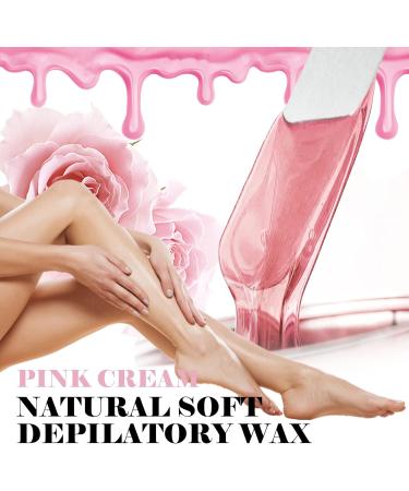 Sharonelle Soft Wax All Purpose Hair Removal Natural Depilatory Canned Wax for Sensitive Skin Canada-Made Melting Wax in Canned Package (24PC Pink Cream) 500 ml (Pack of 24) Pink Cream - Buy Online on GoSupps.com