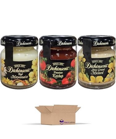 Tribeca Curations Variety Pack Dickinson Premium Ketchup  Real Mayonnaise  & Stone Ground Mustard | 1.4 oz Glass Jars | Pack of 18 - Buy Online on GoSupps.com