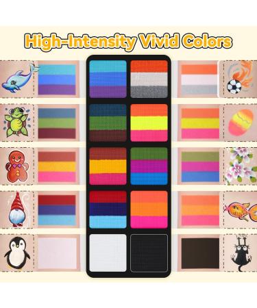 Janolia Rainbow Split Cake Face Painting Set - Water-Based Body Paint for Kids & Theater | Ideal for Carnivals & Festivals - Buy Online on GoSupps.com