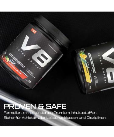 VAST Sports V8 Total Energy Pree Workout Booster Training booster CarnoSyn BetaPower natural caffeine vegan sugarfree 20 servings Made in Germany Sour Apple - Buy Online on GoSupps.com