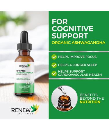 Renew Actives Organic Ashwagandha Liquid - 4 Fl Oz. - Buy Online on GoSupps.com