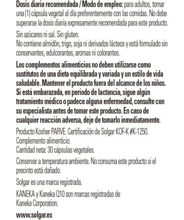 Solgar CoQ-10 (Coenzyme Q-10) 60 mg Vegetable Capsules - Pack of 30 - Helps Reduce Effects of Aging - Supports Energy Production - Vegan, Gluten Free and Kosher - Buy Online on GoSupps.com