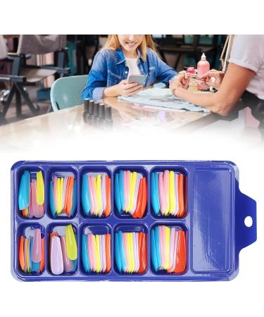 Colorful Nail Tip Pure Color Full Cover Nail Tip Home Salon Stylish Colorful False ABS Material Fake Nail Manicure Tool Easy to Cut(05) - Buy Online on GoSupps.com