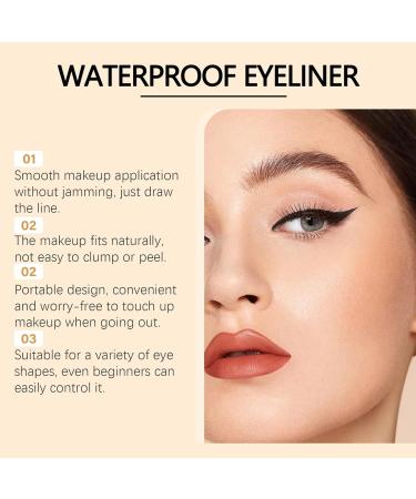 : Crayons Yeux Pour Femmes Double Fonction Imperm able Anti-T che Maquillage De Beaut Lisse Et Imperm able Avec Stylo Sourcils Pour Le Voyage Natation Soir es Noir - Buy Online on GoSupps.com