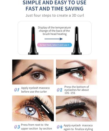 Bexdug Electric Eyelash Curler Heated Electric Lash Heating Curler - Battery Operated Natural Curling Small Eyelash Curler Natural Curling Lash Curler for Eye Makeup Black - Buy Online on GoSupps.com