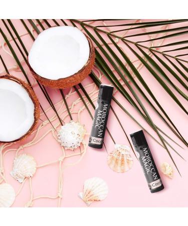 Moroccan Magic Organic Coconut Lip Balm 3 Pack - Cold Pressed Argan and Essential Oils, Smooth Application, Non-Toxic, Cruelty Free - Buy Online on GoSupps.com