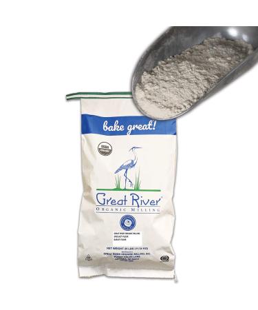 Great River Organic Milling Barley Flour Stone Ground Unbleached Unbromated Non-GMO Kosher High Fiber Pancakes - 400 Oz - Buy Online on GoSupps.com