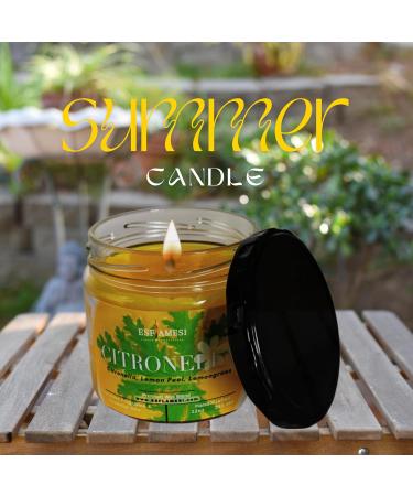 Handmade Citronella Scented Candles - Strongly Scented Outdoor Aromatherapy - USA Made (12 oz - Buy Online on GoSupps.com