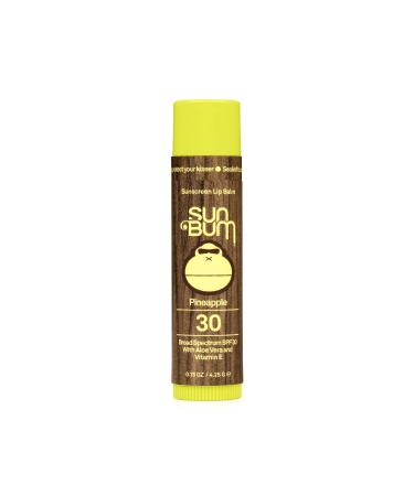 Sun Bum Lip Balm SPF 30 0.15 oz. Stick 1 Count Broad Spectrum UVA/UVB Protection Hypoallergenic Paraben Free Gluten Free Vegan Pineapple - Buy Online on GoSupps.com