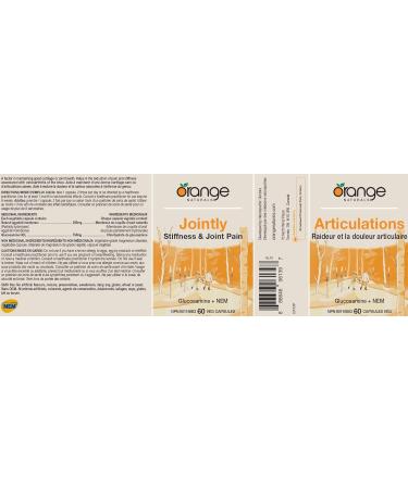Orange Naturals Glucosamine + NEM 60 Caps - Joint Support Supplement with Natural Egg Membrane - Supports Flexibility and Mobility - Glucosamine and NEM Formula for Knee and Joint Stiffness - Buy Online on GoSupps.com