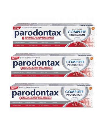 Parodontax Complete Protection Whitening Toothpaste Set 3 x 75 ml - Buy Online on GoSupps.com