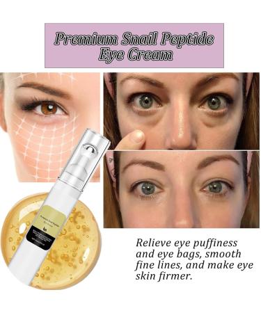 Snail Mucin Eye Cream | Snail Peptide Eye Cream with Niacinamide and Hyaluronic Acid | Snail Eye Cream for Dark Circles Puffiness and Fine Lines 17ML - Buy Online on GoSupps.com