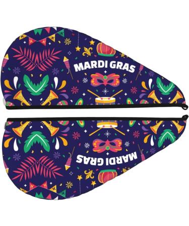 Hair Towel Wrap for Quick Drying | Mardi Gras Button Towel Turban | International Shipping - Buy Online on GoSupps.com