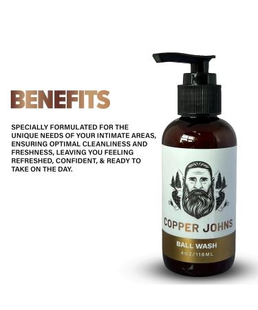 Ball Wash for Men | Refresh & Hydrate Your Body | Cedarwood Tea Tree & Lemon - 4oz - Buy Online on GoSupps.com