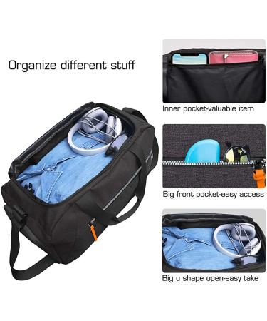 ROTOT Gym Duffel Bag with Waterproof Shoe Pouch - Weekend Travel Bag with Insulated Pocket | Black - Buy Online on GoSupps.com