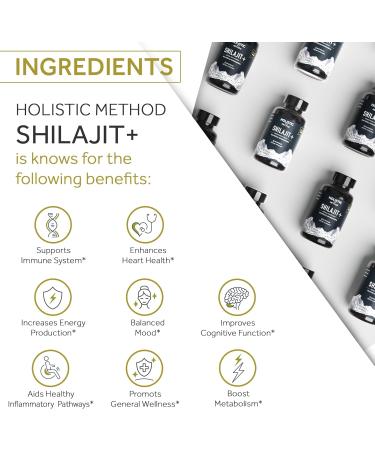 Pure Himalayan Shilajit for Men and Women - 120 Shilajit Resin Capsules with Sea Moss Ashwagandha Rhodiola and Ginko Biloba - Promotes Energy Boost & Immune Support (120 Count) 120 Count (Pack of 1) - Buy Online on GoSupps.com