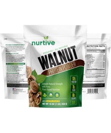 Walnut Protein Powder - Vegan Gluten-Free Omega-3 Rich - 20 Servings - Ideal for Smoothies & Baking - Non-GMO Antioxidant Boost - Buy Online on GoSupps.com