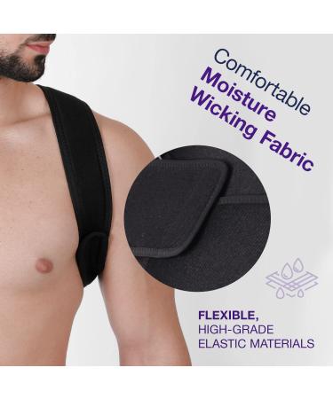 Universal Adjustable Clavicle Support Brace - Posture Correction & Pain Relief for Back Shoulder & Neck - Buy Online on GoSupps.com