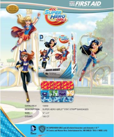 DC Super Hero Girls Bandages - Pack of 100 | Fun & Colorful First Aid Adhesive Bandages - Buy Online on GoSupps.com