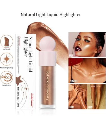 Face Body Highlighter - 2.4oz Liquid Face Highlight Waterproof Pearlescent Shades Long Lasting Bronzer Facial Outline Trimmer for Leg Shakven 4# - Buy Online on GoSupps.com