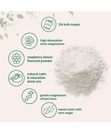 Calm Magnesium Powder 2lbs | Magnesium Citrate Powder | Sweet Raspberry Lemon Flavored | Easily Absorbed | Non-GMO Vegan Sugar Free 32 Ounce (Pack of 1) - Buy Online on GoSupps.com