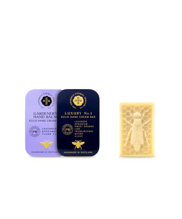 Moisturising Solid Hand Cream Bars | For Dry & Sensitive Hands | Gardeners & Luxury No.1 Scent | Natural Hand Cream | No Sticky Residue | Luxury Gift | Cruelty Free | Edinburgh Skincare Company