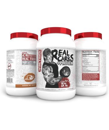 5% Nutrition Rich Piana Real Carbs + Protein | Banana Nut Bread Mass Gainer | Clean Pre/Post-Workout Recovery | 2.87 lb 20 Servings - Buy Online on GoSupps.com