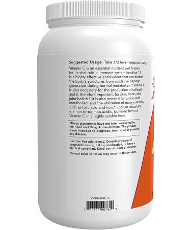 Now Foods Sodium Ascorbate Powder 3 lbs - Vitamin C Supplement for Immune Support - Buy Online on GoSupps.com