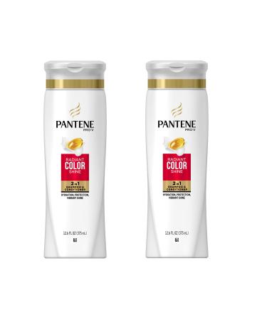 Pantene Radiant Color Shine 2 in 1 Shampoo and Conditioner 12.6 Fl Oz (Pack of 2)