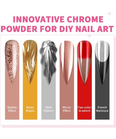 Saviland 48 Colors Chrome Nail Powder Set - Metallic Chrome for Mirror Effect Nail Art - DIY Manicure Decoration with Sponge Sticks - Home and Salon Use - Buy Online on GoSupps.com