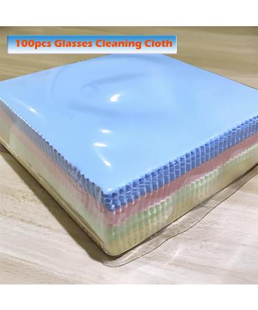 100pcs Microfiber Glasses Cleaning Cloth - Washable & Reusable Eyeglass Lens Cleaner for Sunglasses Cameras & Screens | International Shipping Available - Buy Online on GoSupps.com
