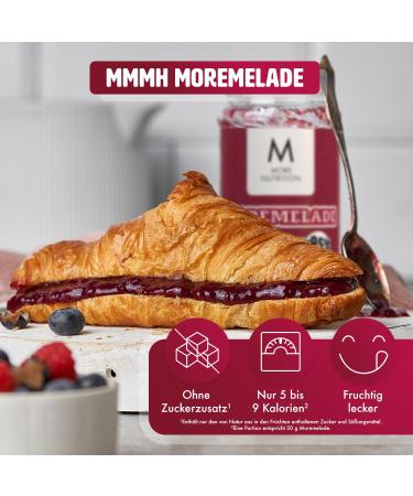 Buy MORE NUTRITION Moremelade - Mixed Bundle of 6 (6x240g) Light Fruit Spread | International Shipping Available - Buy Online on GoSupps.com