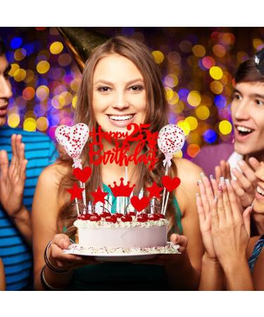 Red Cake Decoration 30th Birthday Woman Happy 30th Birthday Cake Decoration 30 Years Young Women Man Cake Decoration 30th Cupcake Topper 30th Birthday Cake Topper Red Cake Topper Decoration 30th - Buy Online on GoSupps.com