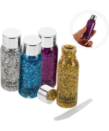 WOONEKY 4pcs Set Colorful Eye Shadow Holographic Glitter Glitter Eyeshadow Face Glitter - Buy Online on GoSupps.com