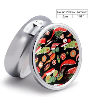 Travel Pill Box Organizer - 3 Compartment Sushi Shrimp Design - Portable Medicine Case for Purse & Pocket - Buy Online on GoSupps.com