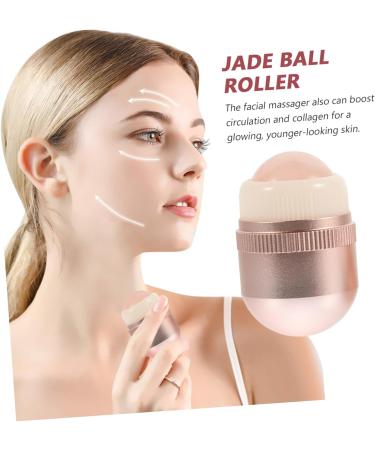 Volcanic Stone Ball Jade Facial Massager Set - Pink Jade Rollers & Skin Scraping Tools for Enhanced Beauty - Buy Online on GoSupps.com