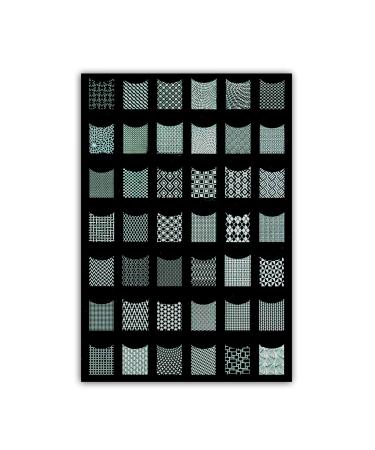 Large nail art stencil measuring 14.7 x 21 cm 06