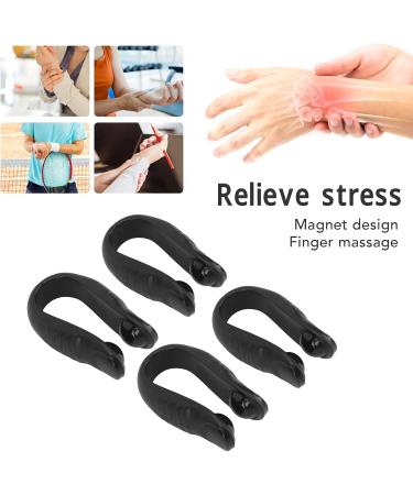 4x Hand Pressure Point Clip - Portable Migraine Relief Trigger Point Massage Tool (Black) | Universal Activation - Buy Online on GoSupps.com