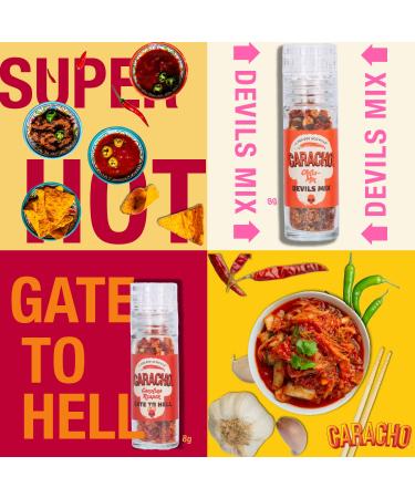 Caracho Chili M hlen Set Superhot Vol. 2 - Extreme 1-1.5 Million Scoville Heat 4 Mini Mills Premium Chili Spice Gift Set - Buy Online on GoSupps.com