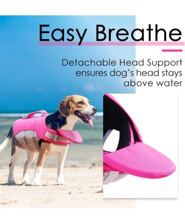 Buy ThinkPet Adjustable Dog Life Jacket - Reflective Pink Lifesaver for Safe Swimming | International Shipping Available - Buy Online on GoSupps.com