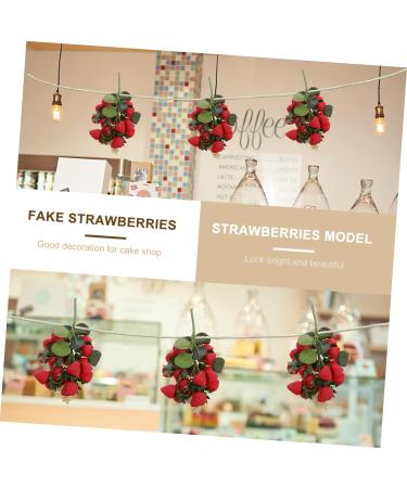 Zerodeko Simulation Blueberry Faux Strawberries Household Decor Fake Fruit Photo Props Decor for Home Faux Strawberry Christmas Decor Strawberry Lantern Foam Red Artificial Model Red 29.00X12.00X5.00CM - Buy Online on GoSupps.com