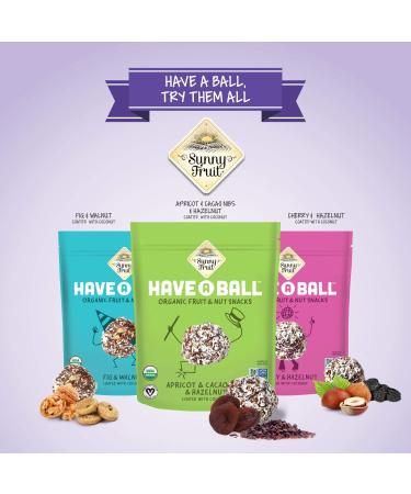 Sunny Fruit Have A Ball Organic Apricot, Cacao Nibs & Hazelnut Snacks - 4.44 oz - Buy Online on GoSupps.com
