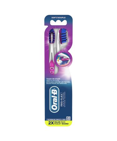 Oral-B Pro-Flex Stain Eraser Toothbrush Soft 2 count Soft (2 Count)