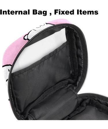 Stylish Menstruation Pad Bag with Zipper - Cute Rabbit Design for Women & Girls | Tampon & Napkin Storage Solution - Buy Online on GoSupps.com