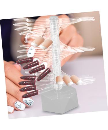 ABOOFAN Nail Tips Display Stand Nail Practice Display Stand Manicure Nail Display Stand Nail Practice Stand Nail Art Stands Nail Art Practice Stand Nail Art Supply Acrylic Sample Spiral 6.2x6.2cm Grey - Buy Online on GoSupps.com