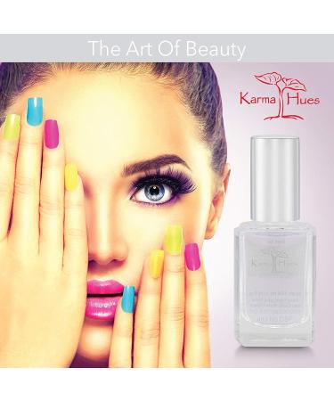 Karma Organic 2 in 1 Base Coat and Top Coat Nail Polish - Non-Toxic Vegan Formula for Long-Lasting Strength and Shine (0.43 FL oz) - Buy Online on GoSupps.com