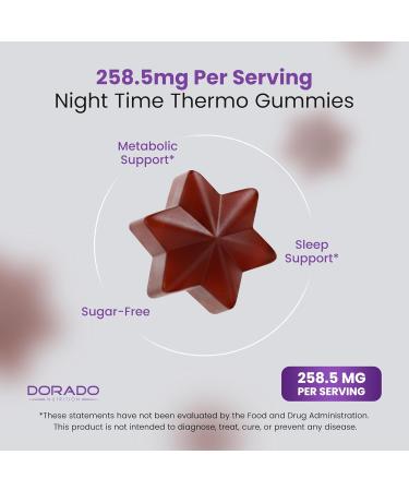Night Time Fat Burner Gummies (60 Count) Weight Loss & Metabolism - Sugar-Free - Delicious Raspberry Flavored Melatonin Supplement Gummies - Vegan Safe - Third Party Tested - Made in USA 60 Count (Pack of 1) Night Time Fat  - Buy Online on GoSupps.com