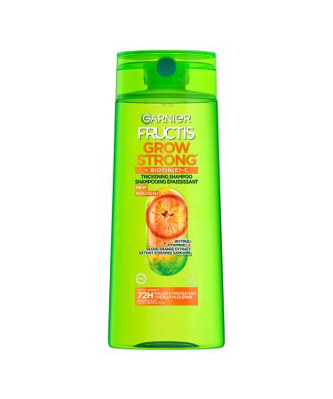 Garnier Fructis Grow Strong Biotin Shampoo for Thicker Hair with Vitamin C adds Volume to Fine Hair 650ml Shampoo 650 ml (Pack of 1)